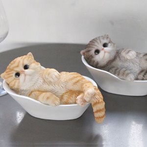 욕조속 고양이 데코 소품 인테리어 촬영소품